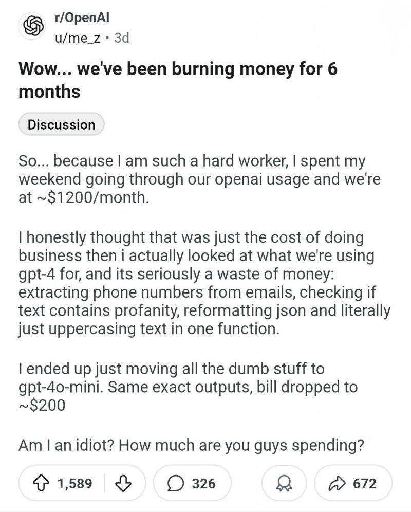 Wow... we've been burning money for 6 months